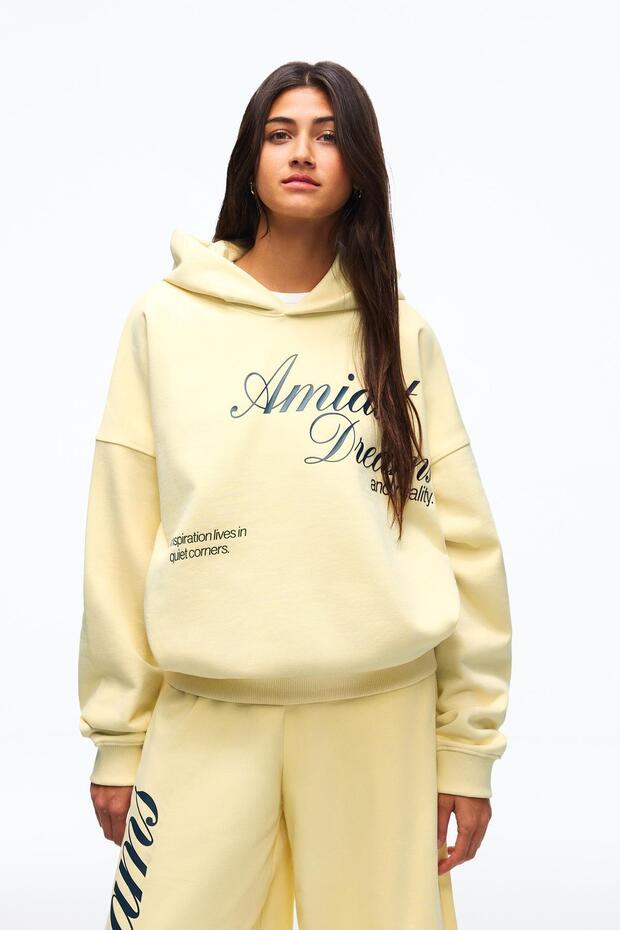 Baskılı kapüşonlu sweatshirt - 4