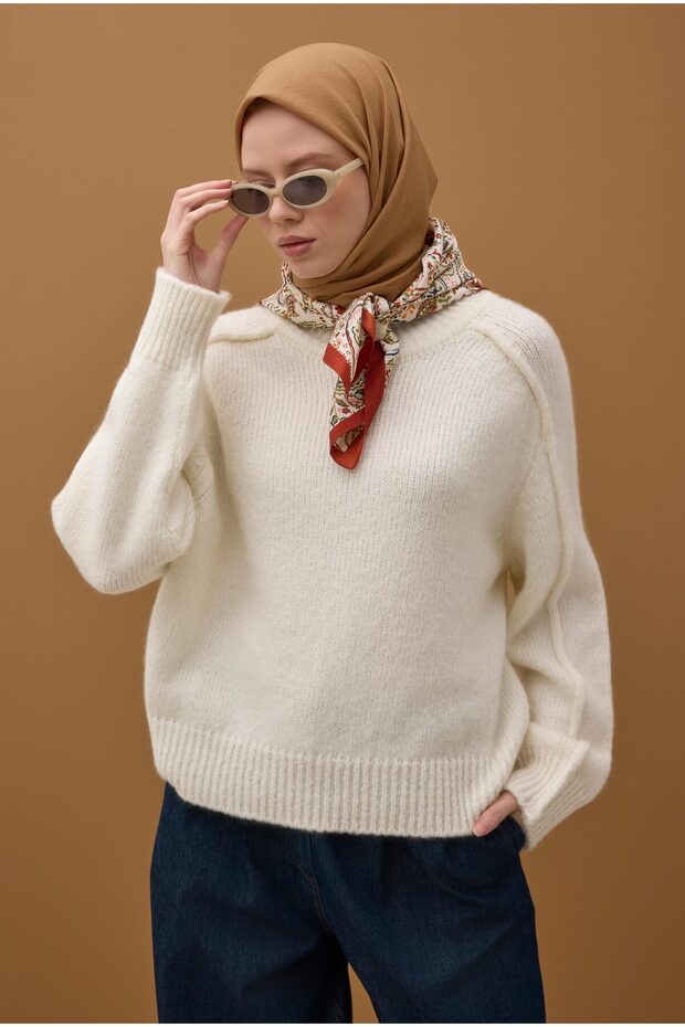 Soft Kraş Eşarp Somon - 1