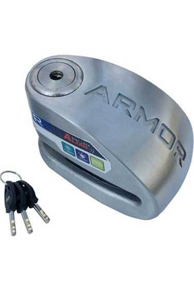 14 MM ALARMLI DİSK KİLİDİ PASLANMAZ ÇELİK - 3