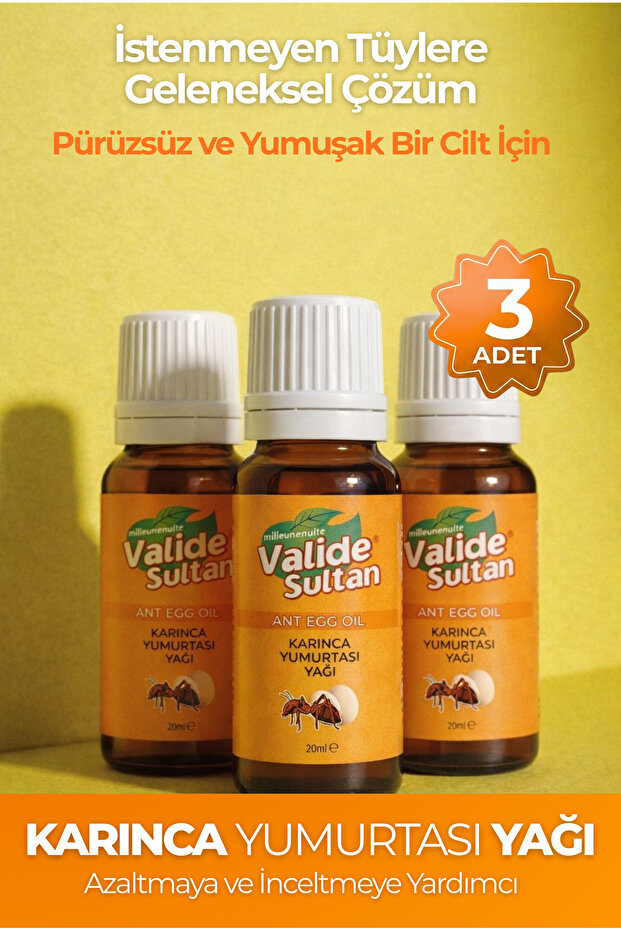 Ant Egg Oil Hair Reducer Hair Depilatory 20 ml 3 Pieces