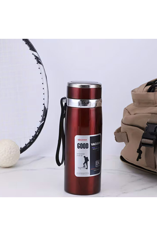 Stainless Steel Thermos 800 ml Vacuum Thermal Cup Thermos with Strap