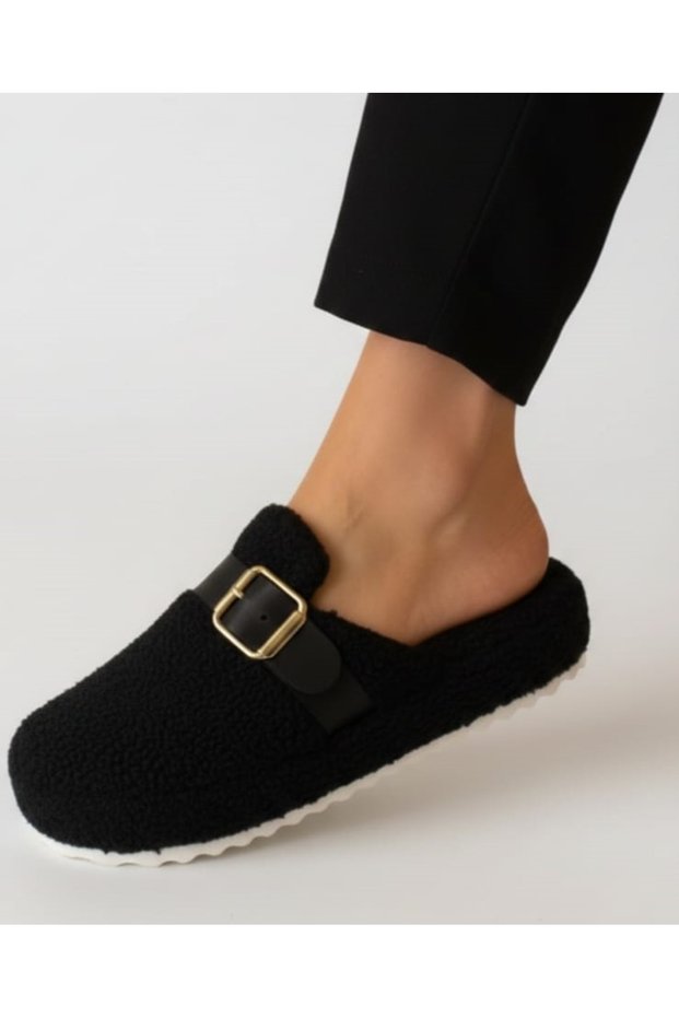 Women's Buckle-Strapped House Slippers-Winter Slippers for Keeping Warm