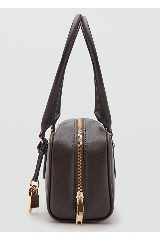 Deri görünümlü bowling çanta - 4