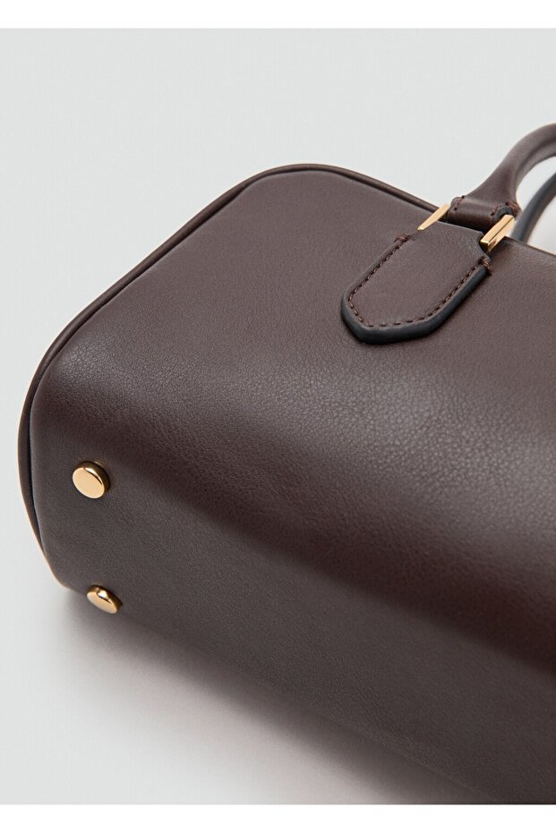 Deri görünümlü bowling çanta - 6