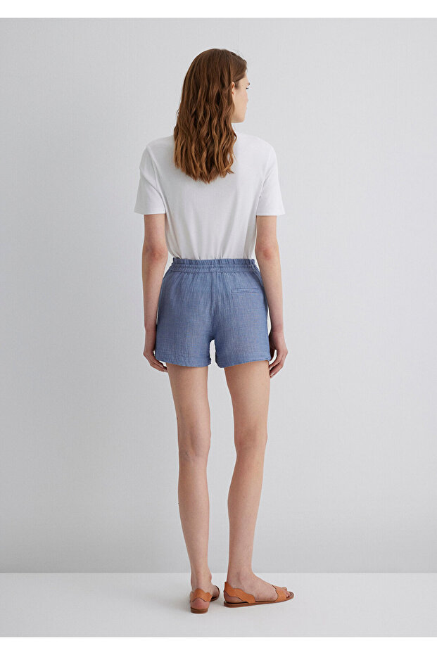 Dokulu Şort 1410132-89861 - 4