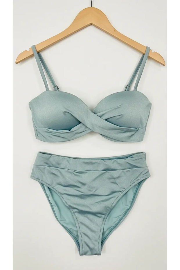 Bonie Padded Strapless High Waist Bikini Set