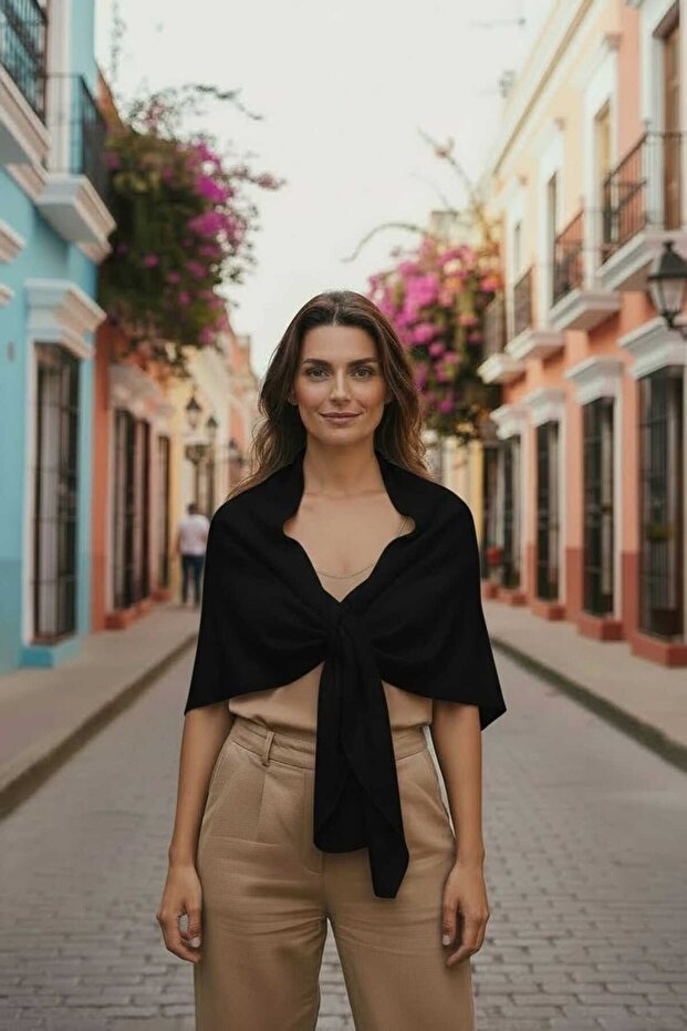 ÜÇGEN İÇTEN GEÇMELİ OMUZ ŞALI - 4