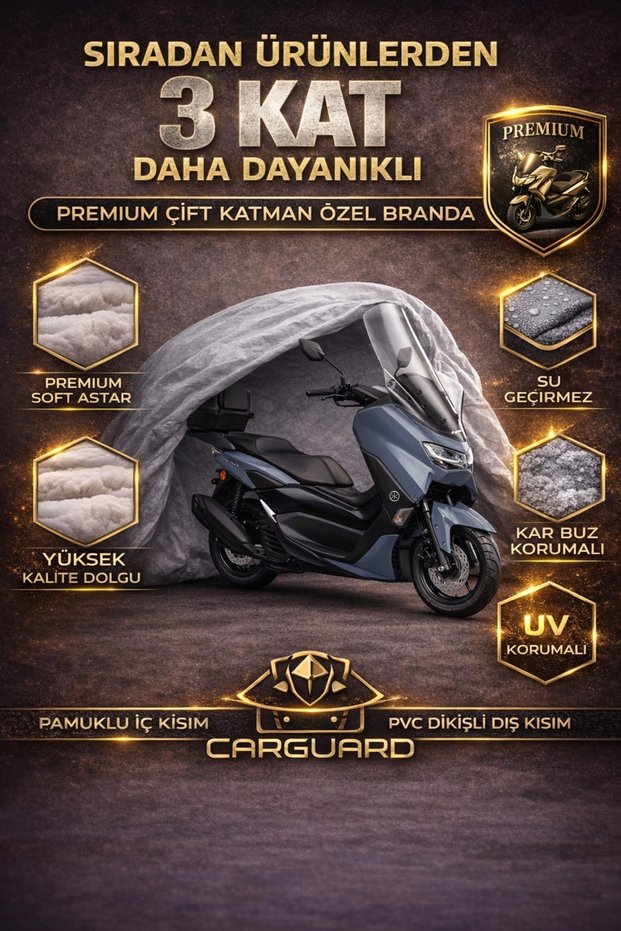 Yamaha N-Max 125 / N-Max 155 Motorcycle Canvas Motor Cover - Compatible with Rear Bag