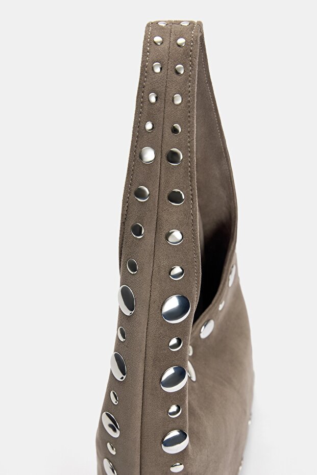 Zımba detaylı omuz çantası - 6