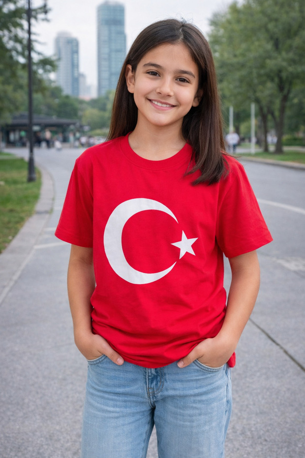 Moon Star Printed Children's and Youth T-Shirt