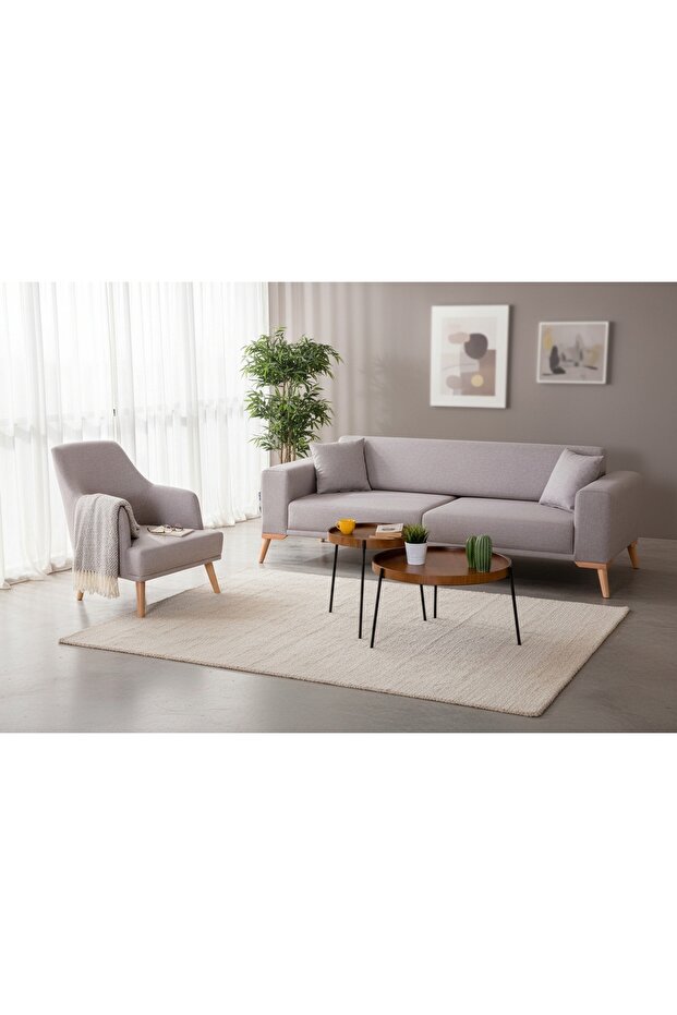 BABİL KOLTUK TAKIMI, KREM - 1