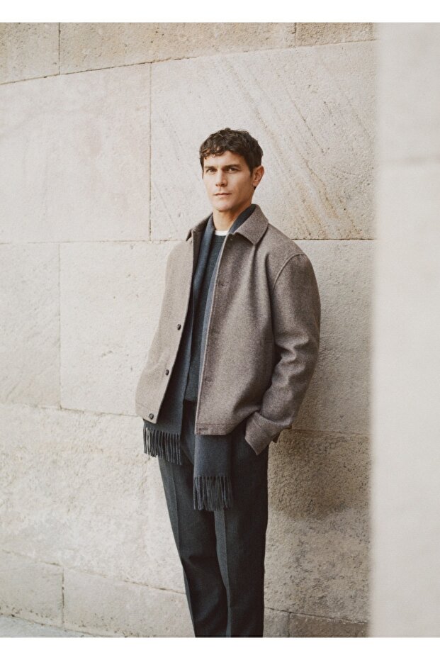 Regular kesim flanel gömlek ceket - 8