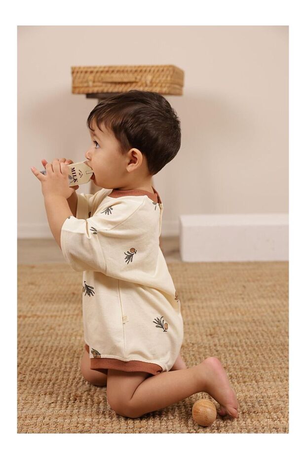 Zeytin Baskılı Oversize Tulum - 6