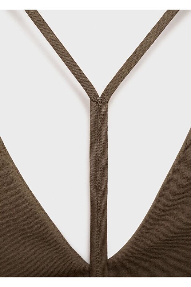 Sırt dekolteli midi elbise - 5