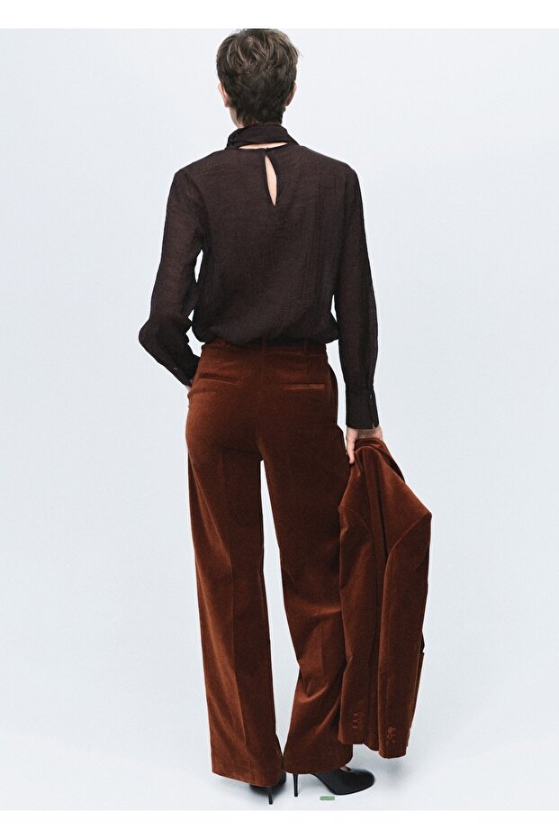 Kadife kumaş pantolon - 4