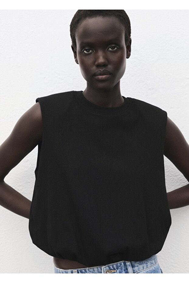 Pamuk balon bluz - 7