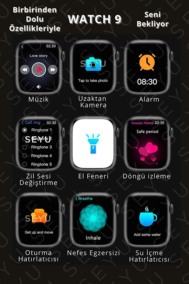 Watch 11 Pro Akıllı Saat Iphone Uyumlu Ve Android Tüm Telefonlara Uyumlu Smartwatch - 8