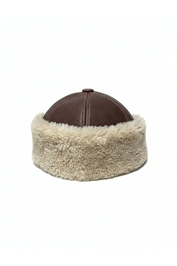 Okcubaba Handmade Genuine Leather Fur Brown Bork – Cold Proof, Traditional Hood