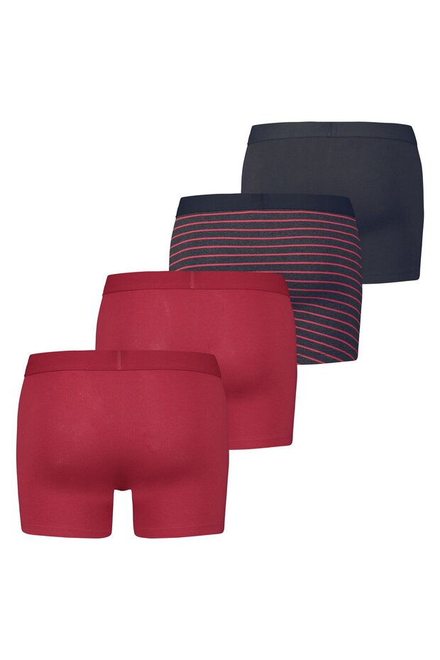 Herren Trunks, 4er Pack - Solid Basic Boxer & Vintage Stripe, ECOM - 3