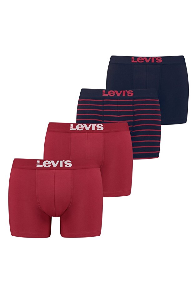 Herren Trunks, 4er Pack - Solid Basic Boxer & Vintage Stripe, ECOM - 2