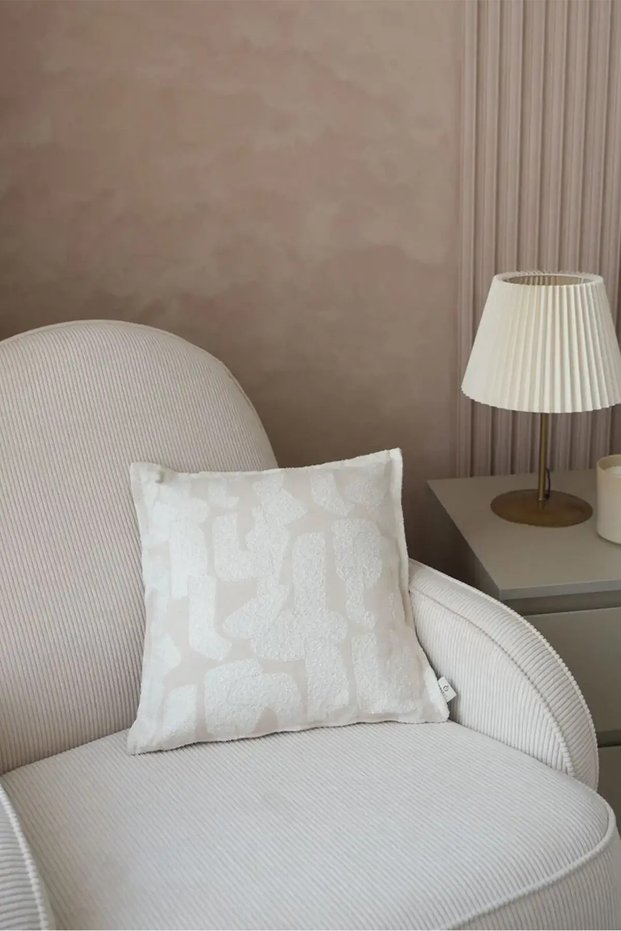 Pablo Cream Throw Pillow Cover (45X45)