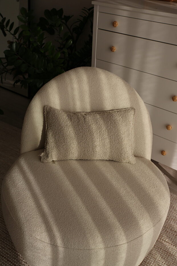 Teddy Bej Dikdörtgen Kırlent Kılıfı (30x50) - 4