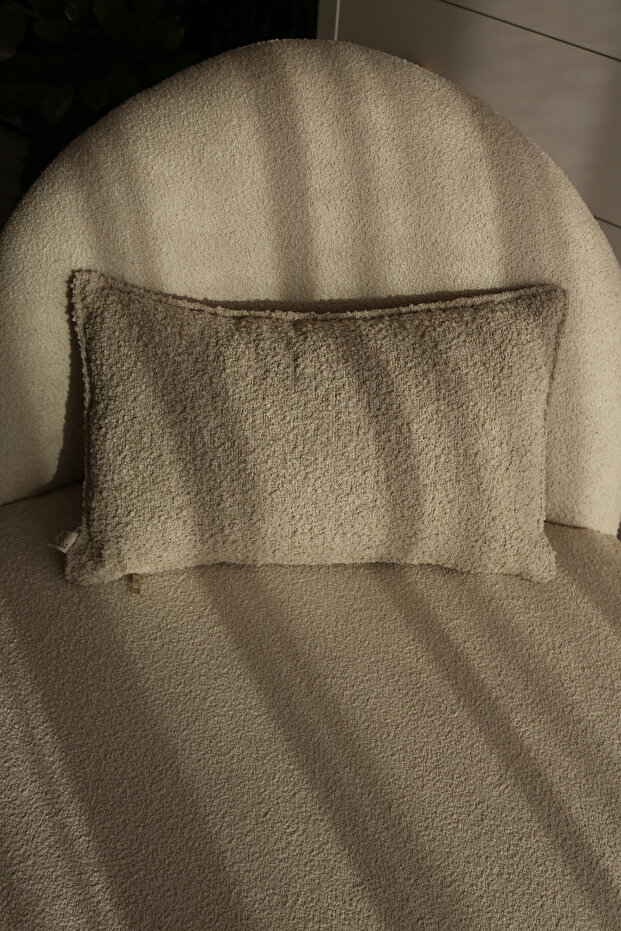 Teddy Bej Dikdörtgen Kırlent Kılıfı (30x50) - 1