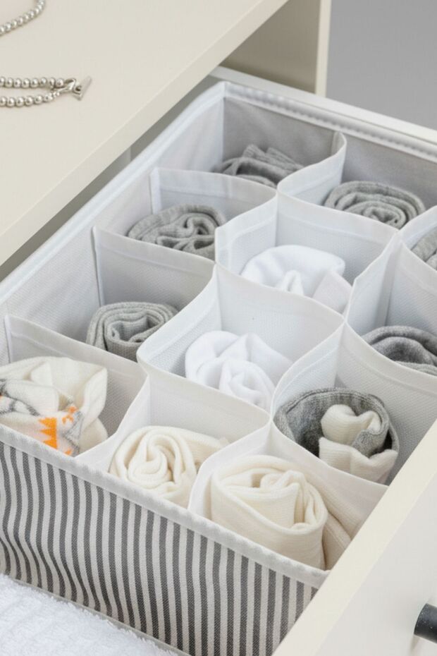 2 db 12 rekeszes - Többcélú rendszerező - Szervezze meg a fiókokat - 3