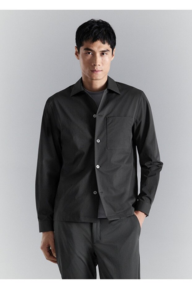 Non-iron cepli gömlek ceket - 1