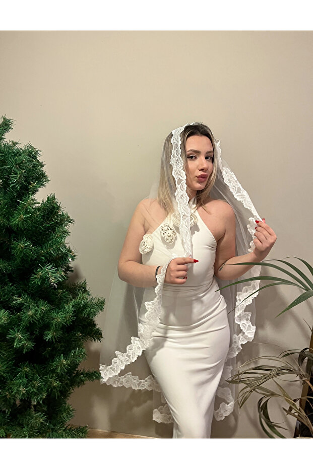 Fransız dantel duvak - 6