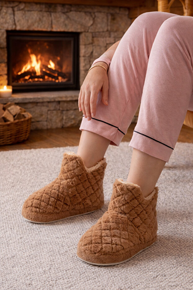 Quilted Women's Slippers Home Boots Home Shoes Thick Light Sole