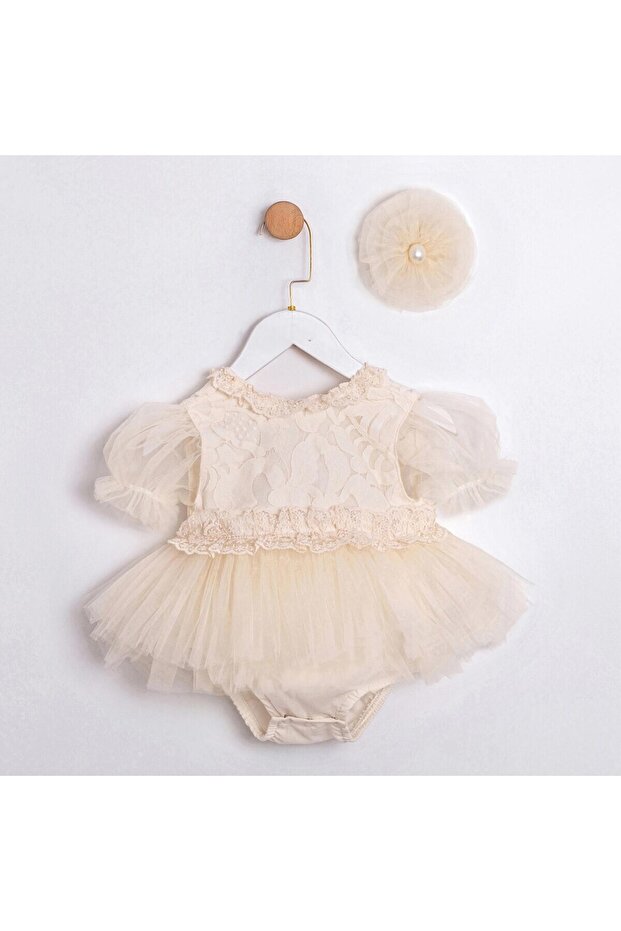 Tiny Lace Baby Girl Romper with Buckle Accessories