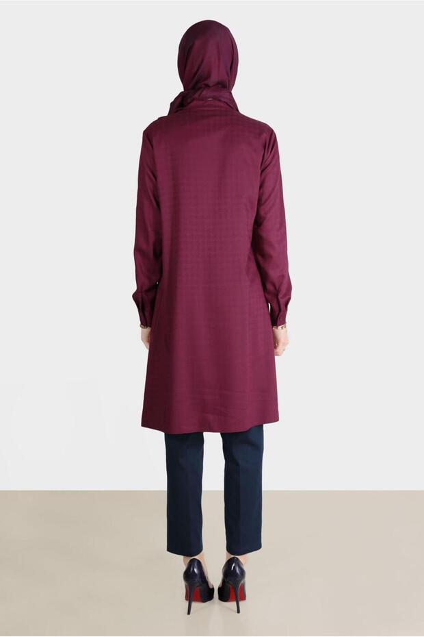 Goosebite Patterned Buttoned Tunic 42746 - 3