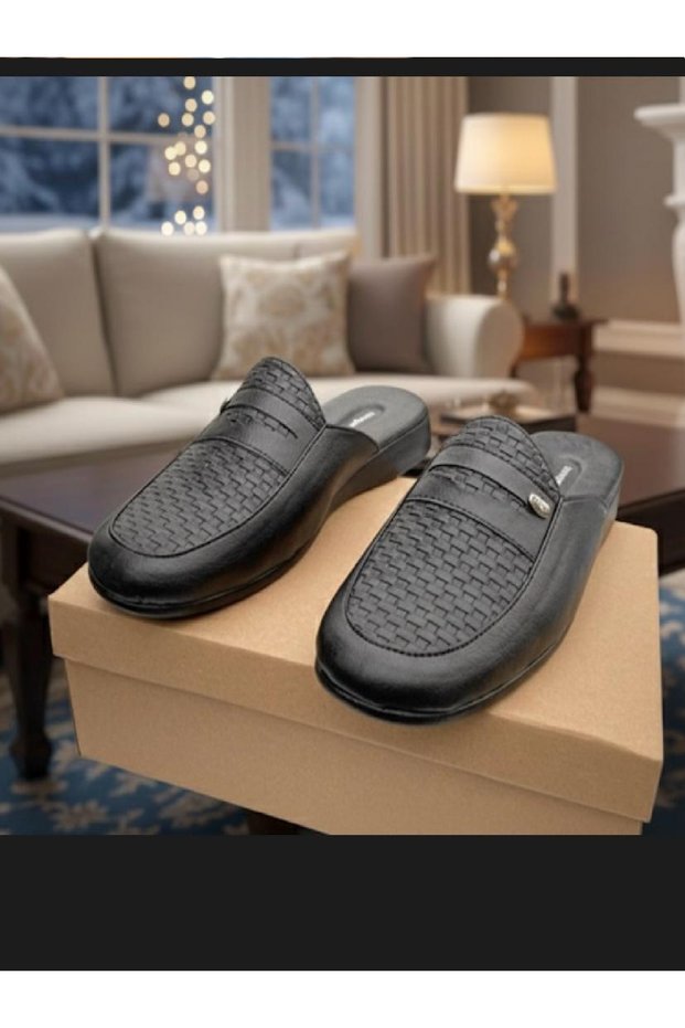 Armalı leather slippers pc-289 dowry house comfort sole father's young slippers stylish design