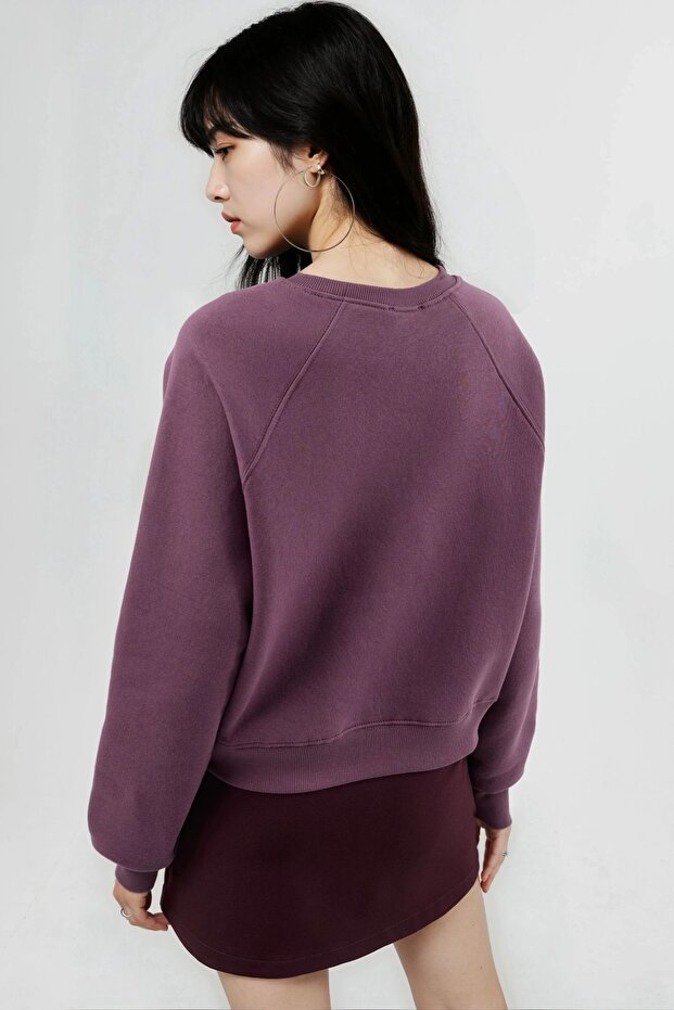 BUSEM Bisiklet Yaka Uzun Kollu Örme Sweatshirt - 3