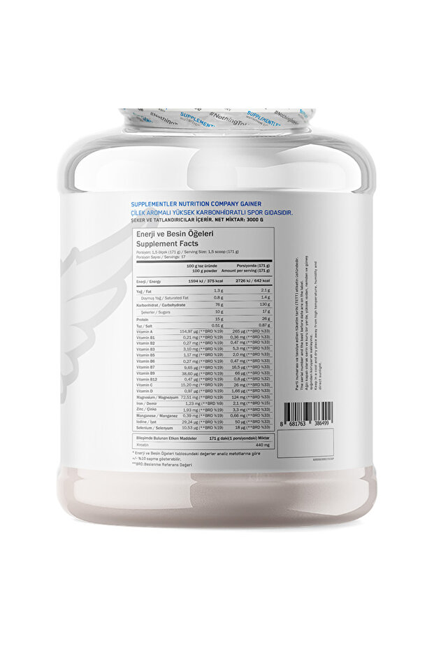 Gainer 3000 Gr - Çilek - 2