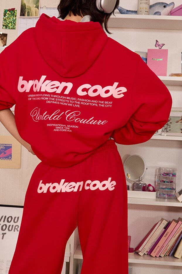 Baskılı kapüşonlu sweatshirt - 2