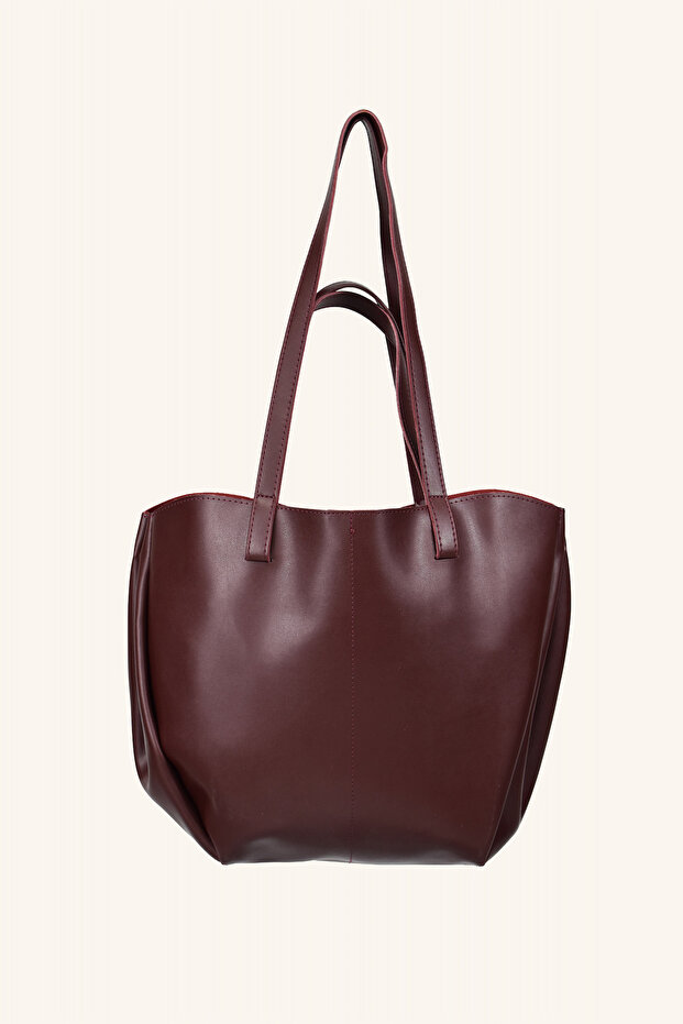 Polen Large Handbag and Shoulder Bag - Burgundy