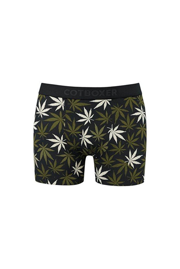 الملاكمين الرجال نمط ورقة سوداء - 2