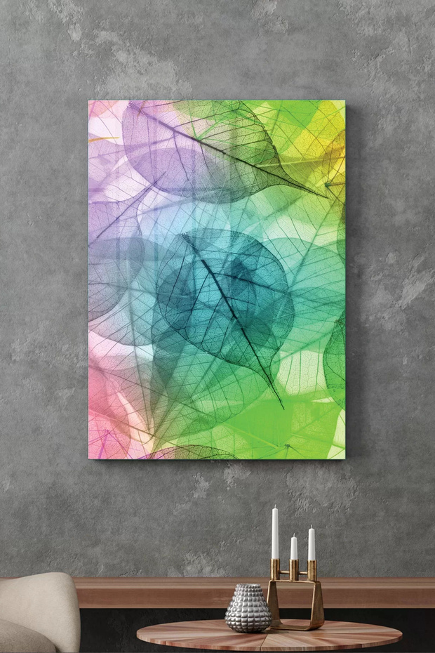 Glass Table Leaf Patterned - 3