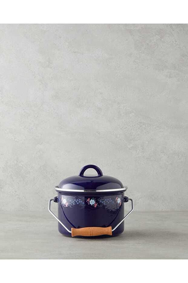 Azure Bloom Enamel Copper 16 cm Navy Blue