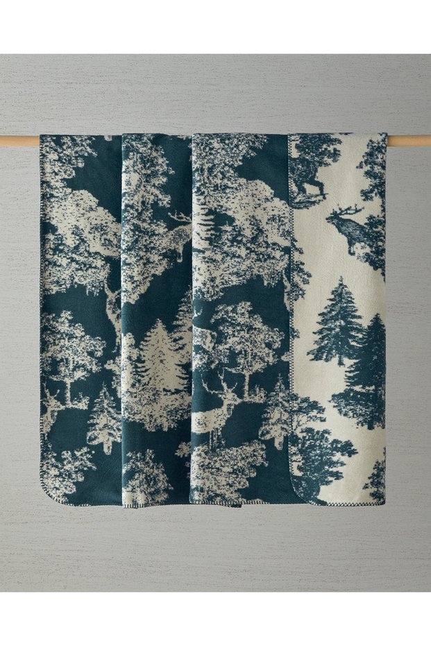 Forest Toile Cotton Single Blanket 150X200 cm Green