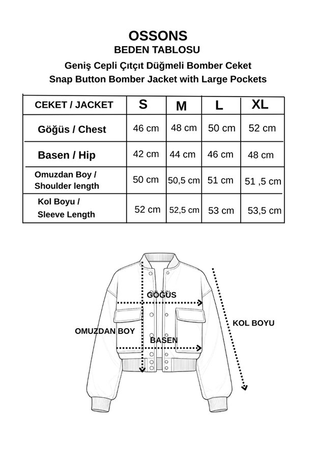 Wide Pocket Snap Button Bomber Jacket - 7