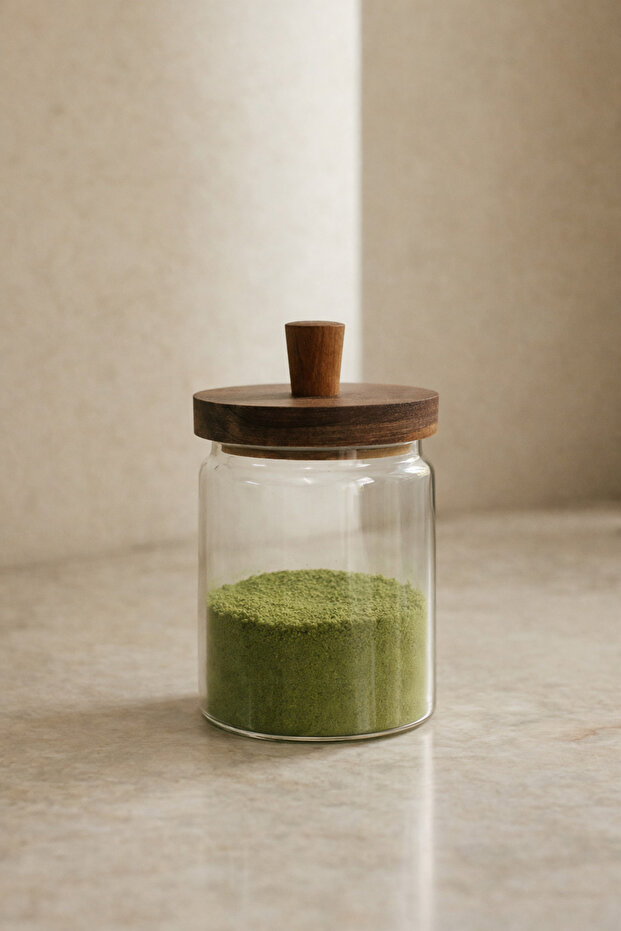 Acacia Vacuum Lid Glass Jar (700 ml)