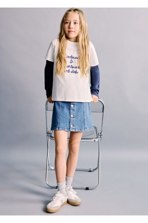 Kısa denim etek - 2