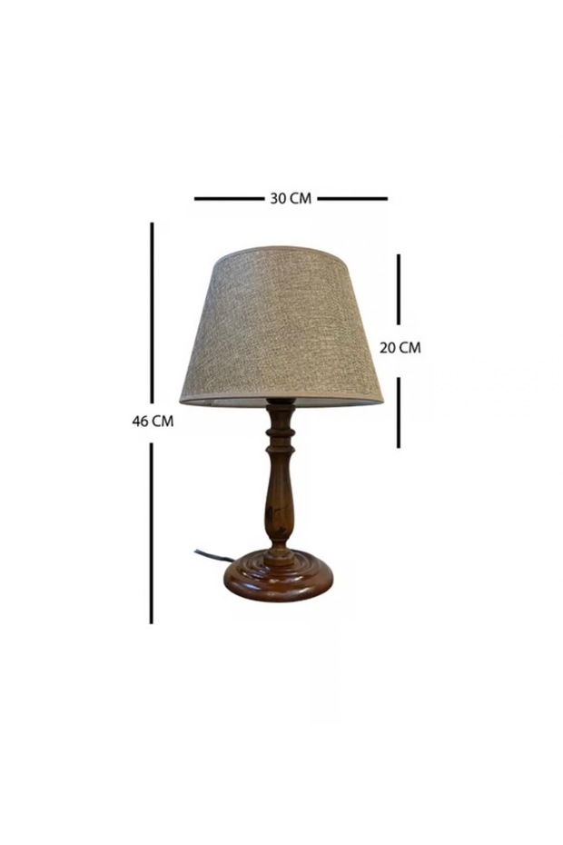 Ahşap Tornalı Masa Lambası - 2