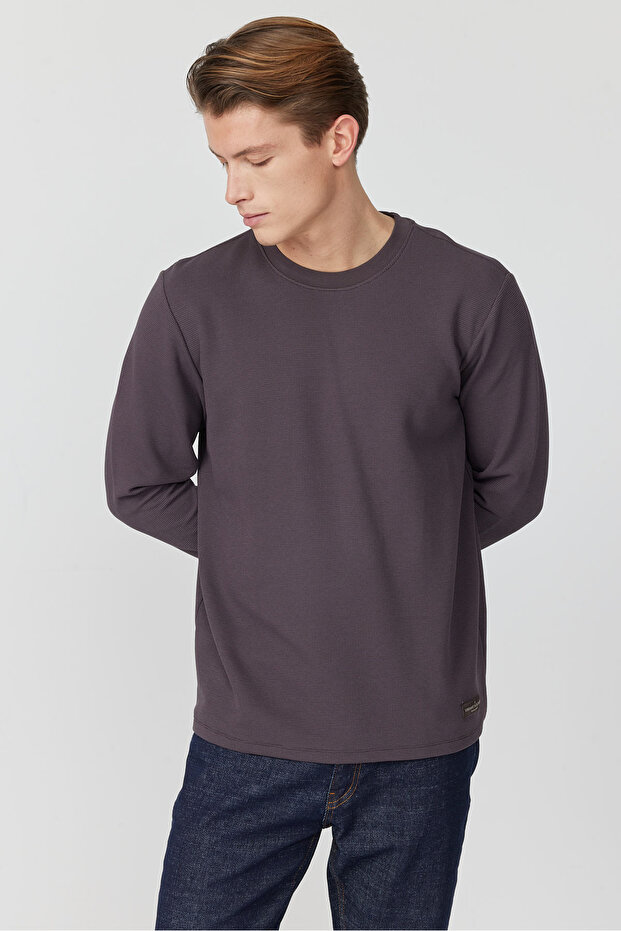 Erkek Basic Sweatshırt - 1