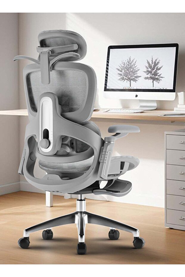 Office Chair with 6D Headrest, Recline & Rocking, Tilt Tension, Flip-Up Armrests with Lumbar Support