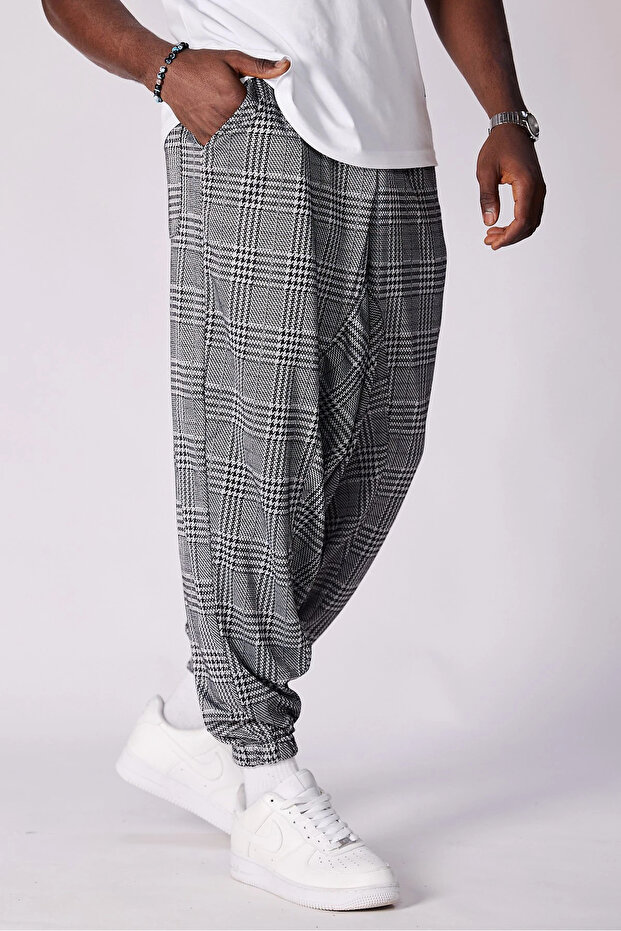 بنطلون شالوار منقوش بخصر مطاطي - 3