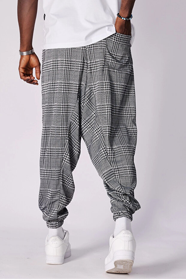 بنطلون شالوار منقوش بخصر مطاطي - 4